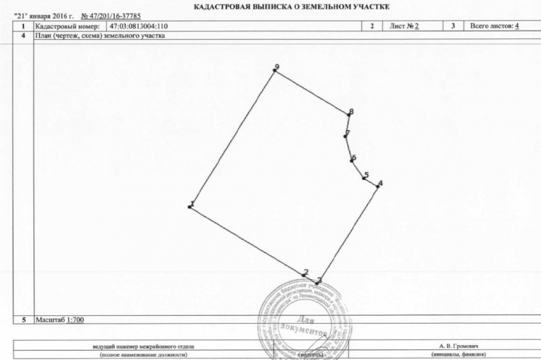 Кадастровая выписка о земельном участке образец заполненный