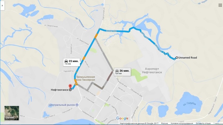 Карта нефтеюганска со спутника в реальном времени